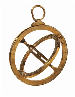 Lot 188 - AN 18TH-CENTURY BRASS EQUINOCTIAL RING...