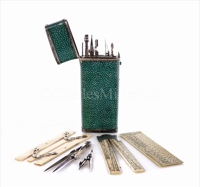 Lot 196 - A CASED DRAWING SET BY GEORGE ADAMS,...