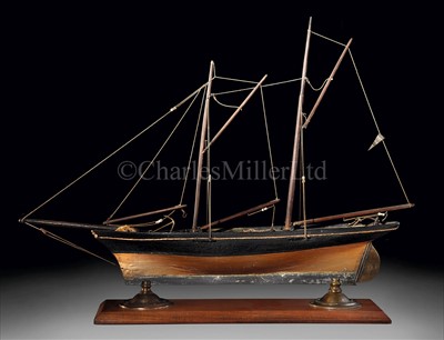 Lot 218 - A SMALL 19TH-CENTURY TWO-MASTED...