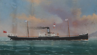 Lot 15 - BRITISH SCHOOL<br/>The general cargo steamer...