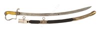Lot 67 - Ø AN UNIDENTIFIED NAVAL SWORD, THE HILT POSSIBLY CAPTURED DURING THE WAR OF 1812