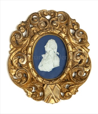 Lot 43 - A WEDGWOOD JASPERWARE PLAQUE OF LORD...