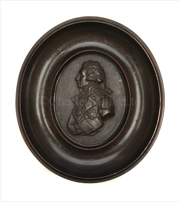 Lot 44 - A CAST IRON PORTRAIT PLAQUE OF LORD...