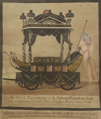 Lot 47 - A CONTEMPORARY PRINT OF NELSON'S FUNERAL...
