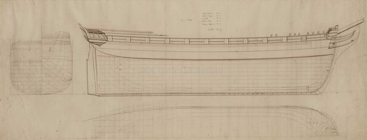 Lot 56 - AN EARLY 19TH-CENTURY ADMIRALTY PROFILE...