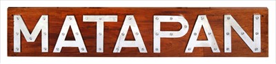 Lot 85 - THE NAMEBOARD FROM THE ROYAL NAVY DESTROYER...