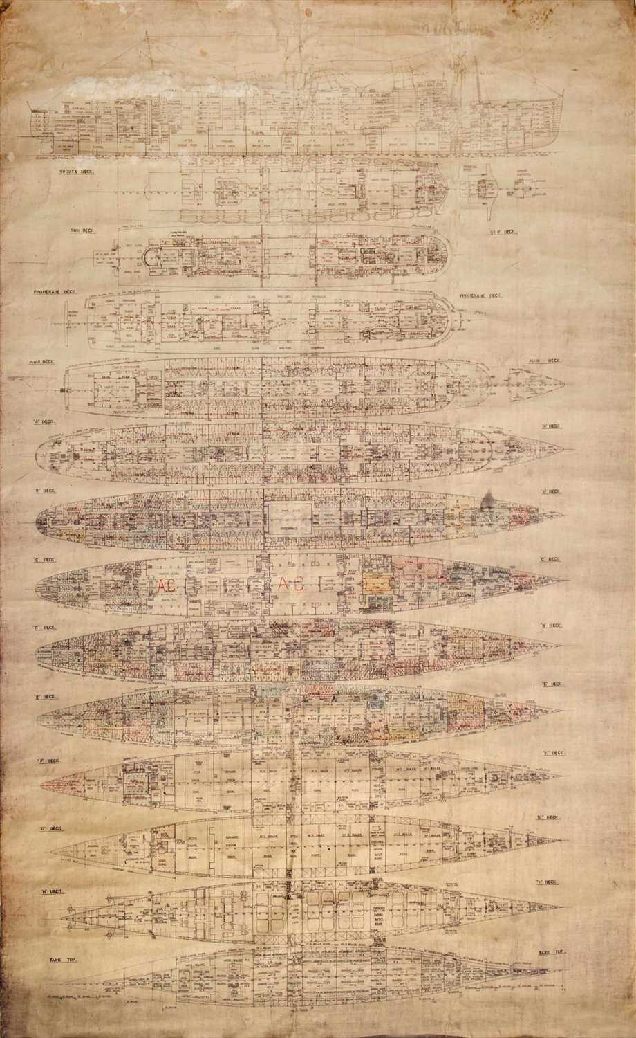 Lot 108 - AN HISTORICALLY INTERESTING ORGANISATION PLAN...