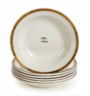 Lot 113 - R.M.S. MAURETANIA: A SET OF SIX KOSHER SOUP...