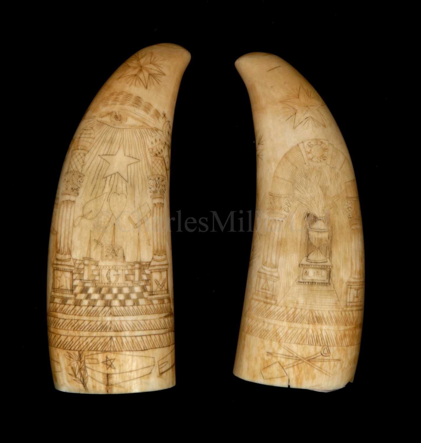 Lot 116 - A FINE PAIR OF 19TH CENTURY AMERICAN SAILOR...