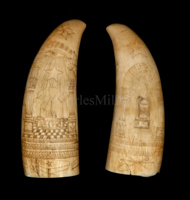 Lot 116 - A FINE PAIR OF 19TH CENTURY AMERICAN SAILOR...