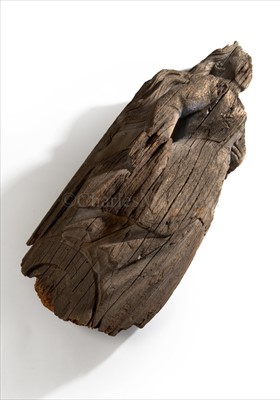Lot 145 - A 19TH-CENTURY FIGUREHEAD IN SALVAGED...