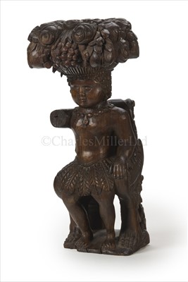 Lot 146 - A RARE EARLY 18TH-CENTURY CARVED OAK TOBACCO...