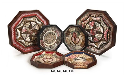 Lot 150 - A 19TH-CENTURY BERMUDAN SHELLWORK VALENTINE...