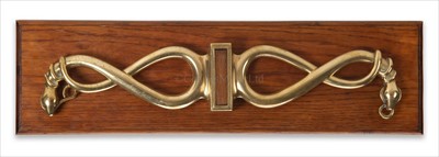 Lot 158 - A 19TH-CENTURY BRASS TILLER YOKE<br/>in the form...
