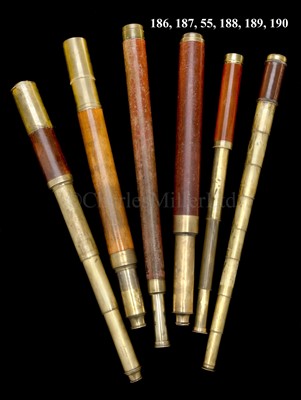 Lot 189 - AN EARLY 19TH-CENTURY MAHOGANY AND BRASS 1½IN....