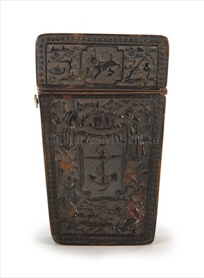Lot 202 - A RARE CARVED TORTOISESHELL SURGEON'S FLEAM...