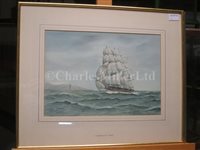 Lot 17 - δ ERIC TUFNELL (BRITISH, 1888-1978) -'Flying Cloud' 1851; 'Vermont' U.S.. clipper bark
