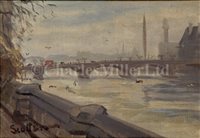 Lot 5 - SCOTT BROWN (BRITISH, 20TH-CENTURY)<br/>The Skylon...
