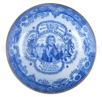 Lot 35 - AN EARLY 19TH-CENTURY COMMEMORATIVE BLUE AND...
