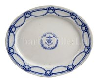 Lot 56 - A RARE 19TH-CENTURY ROYAL NAVY BLUE AND WHITE...
