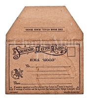 Lot 64 - H.M.S. HOOD: A RARE SOUVENIR LETTER...