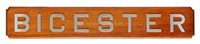 Lot 81 - A NAME BOARD FROM THE MINE HUNTER H.M.S. BICESTER (1985)